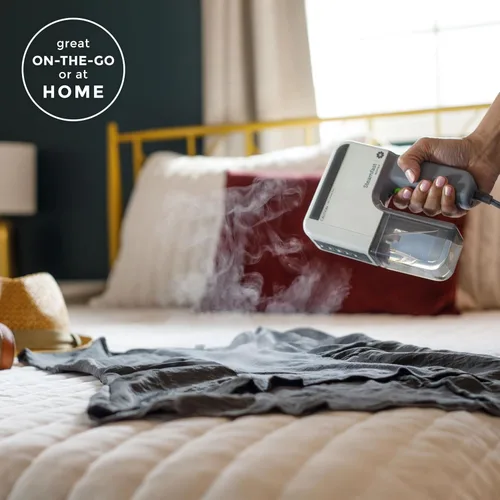 Miniatura 3 de Steamfast NOMAD - Vaporizador portátil de viaje para ropa, vaporizador de mano para ropa con calentamiento de 30 segundos, tiempo de vapor de 11