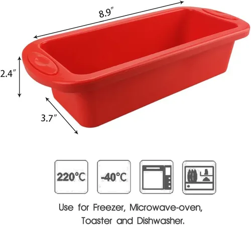 Miniatura 6 de SILIVO Moldes de Silicona para Pan y Pan de Molde (Paquete de 4) - Molde de Hornear de Silicona Antiadherente para Pan de Molde Casero, Pan y Pastel