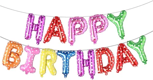 Miniatura 11 de Globos de cumpleaños con texto en inglés «Happy Birthday», de papel de aluminio para decoración (idioma español no garantizado), Azul Start