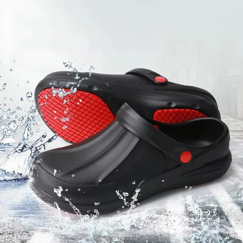 Miniatura 7 de Zapatos de chef para hombres y mujeres, zapatos de cocina antideslizantes, zapatos de trabajo impermeables a prueba de aceite, resistentes al agua