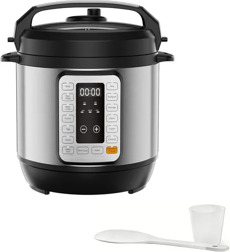 Miniatura 9 de Simple Deluxe 8QT - Olla a Presión Eléctrica Múltiple 16 en 1, Multi-Cocina Antiadherente de Acero Inoxidable para Hacer Yogur, Cocción Lenta