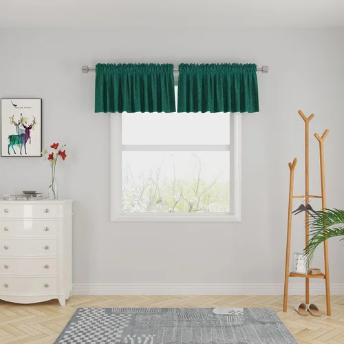 Miniatura 70 de UPOPO Cortinas de Niveles Beige Sobre Fregadero con Textura de Lino para Ventana de Cocina de 16 Pulgadas de Largo Caravana Privacidad Pequeñas