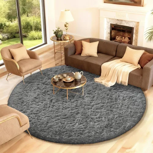 Miniatura 66 de Ophanie Alfombra Verde de Césped, Alfombras de Área para Dormitorio, Alfombra Shag Esponjosa de 4x6 pies, Suave Peluda Afelpada Linda para Niños 7