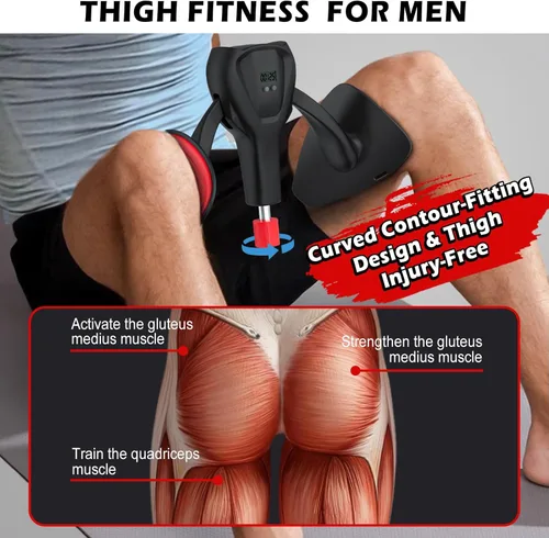 Miniatura 4 de 3rd Gen Inner Thigh Leg Exercisers 0-100 lbs Adjustable Resistance with Leg Straps Band Pelvic Floor Kegel Hip Exercise Workout Equipment Pilates