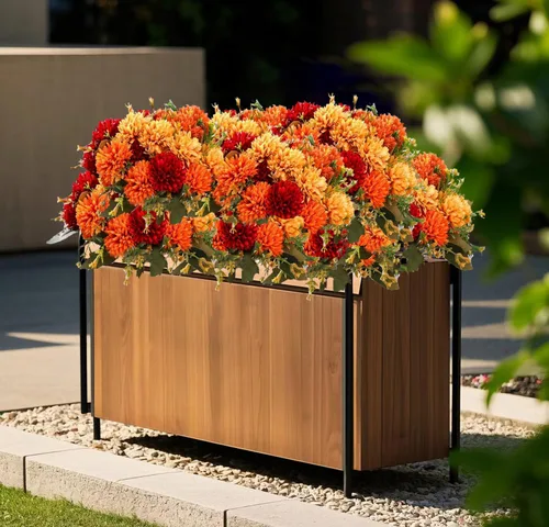 AMZALI 12 piezas de flores artificiales de imitación para mamás, flores de color naranja quemado, surtido de flores falsas de seda para mamás,