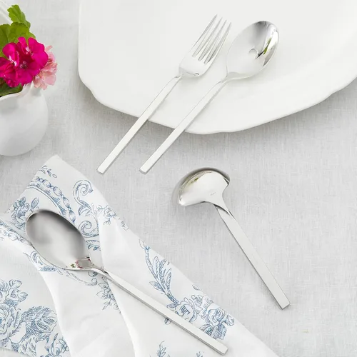 Miniatura 2 de Villeroy & Boch New Wave - Juego de servir, acero inoxidable 18/10, 4 piezas, color plateado