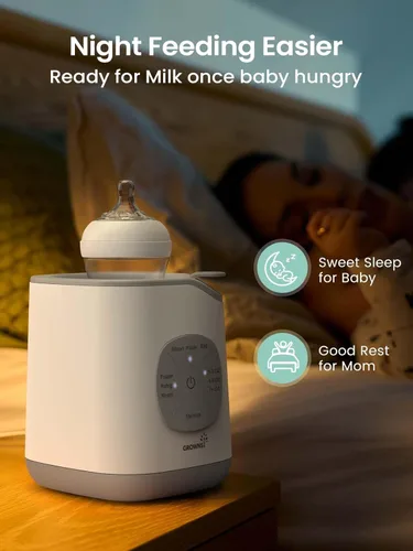 Miniatura 6 de Grownsy Calentador de biberones, calentador de biberones rápido para leche materna y fórmula, control preciso de temperatura, calentador de leche
