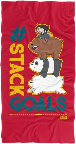 Miniatura 9 de LOGOVISION We Bare Bears Bear Stack - Toalla de playa con licencia oficial de 30 x 60 pulgadas Pila de osos