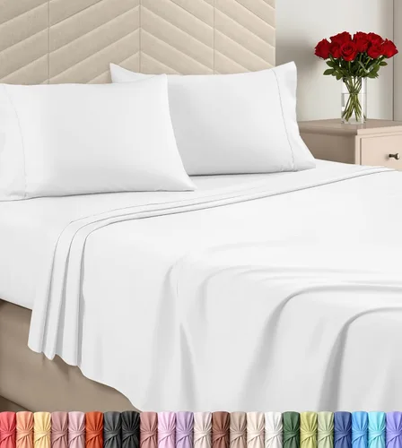 Miniatura 23 de Utopia Bedding - Juego de sábanas, tamaño individual, microfibra cepillada, suaves, esquinas profundas, incluye 1 encimera, 1 bajera y 1 fundas