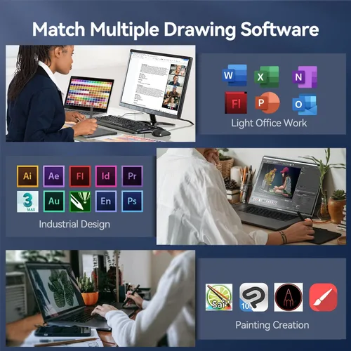 Miniatura 6 de UGEE S640 - Tableta de dibujo digital con 10 teclas de acceso rápido, tableta de 6.5 x 4 pulgadas con 8192 niveles de lápiz capacitivo sin batería