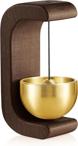 Miniatura 8 de Zonon 2 Piezas Campanillas de Viento Magnéticas de Madera Decoración de Timbre de Puerta Campana de Comerciantes para Apertura de Puerta Forma de C