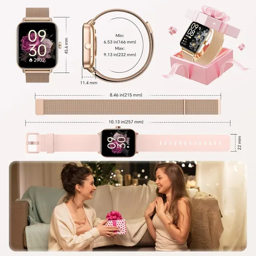 Miniatura 9 de Smart Watches for Women, 1.85" HD Alexa Built-in Smart Watch for Android Phones & iPhones, Health Tracker with Heart Rate/Blood Oxygen/Sleep