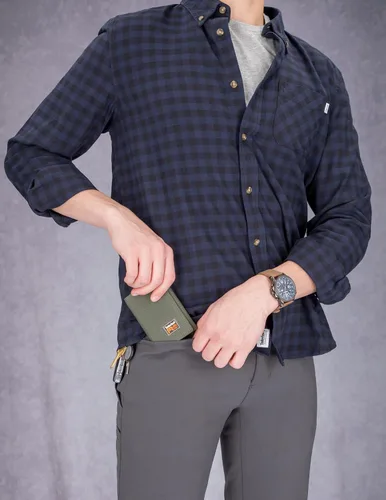 Miniatura 6 de Timberland PRO Cordura - Cartera triple de nailon RFID para hombre con ventana de identificación