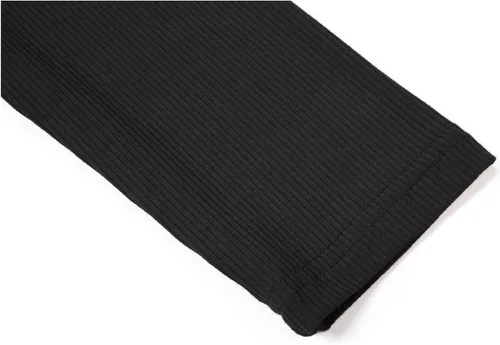 Miniatura 5 de POPZONE - Camisa de manga larga con cuello alto falso, ajustada, de punto acanalado
