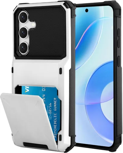 Miniatura 80 de Funda tipo cartera para Samsung Galaxy S22 Ultra con 4 ranuras para tarjetas de crédito a prueba de golpes, funda híbrida de protección reforzada