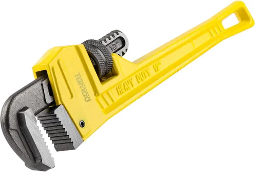 DOWELL Llave de tubo de 12 pies, agarre cómodo, acero fundido confiable y duradero para un uso duradero