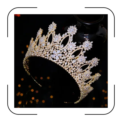 Miniatura 10 de Tiaras de Boda Plateadas Altas para Mujer, Coronas de Quinceañera de Zirconia Cúbica de Lujo para Mujer, Accesorios para el Cabello de CZ