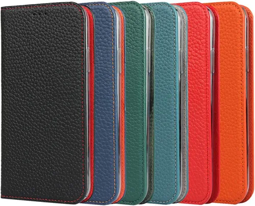 Miniatura 9 de iCoverCase Compatible con iPhone 11 Pro Max, funda magnética de piel auténtica con bloqueo RFID, correa para la muñeca y ranuras para tarjetas