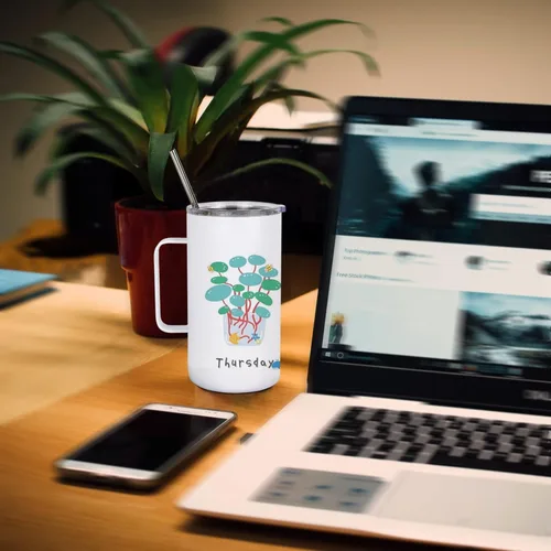 Miniatura 8 de 4 vasos delgados en blanco de sublimación de 24 onzas, tazas blancas con asa y pajita, taza recta de viaje de acero inoxidable de doble pared