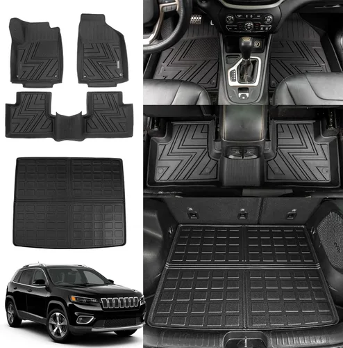 Miniatura 8 de Rongtaod Tapete de carga compatible con Jeep Cherokee 2019-2023, alfombrilla de maletero de TPE para asiento trasero, accesorios para Jeep Cherokee