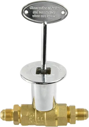 Miniatura 3 de Stanbroil Kit de instalación para fogatas con válvula de llave cromada de 1/2 pulgada para conexión de gas propano, 90K BTU máx