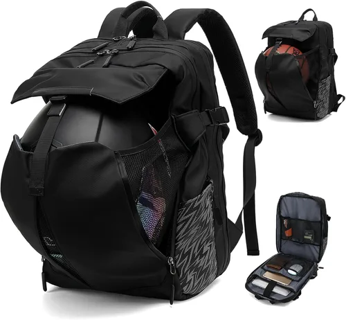 Miniatura 8 de Bolsas de sillín de motocicleta, Bolsas de sillín Powersports, Bolsa de equipaje impermeable, Bolsa de almacenamiento de casco de cara completa