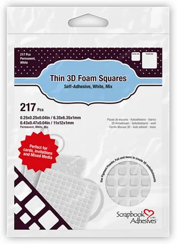 Miniatura 9 de 3L Scrapbook Adhesivo Permanente Pre-Corte 3D Espuma Montaje Cuadrados Negro