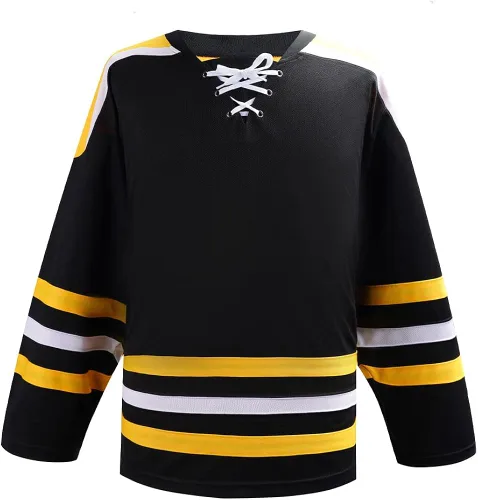 EALER Camiseta de práctica en blanco de la serie H900 de la liga de hockey sobre hielo y tela gruesa, transpirable y de secado rápido de alta