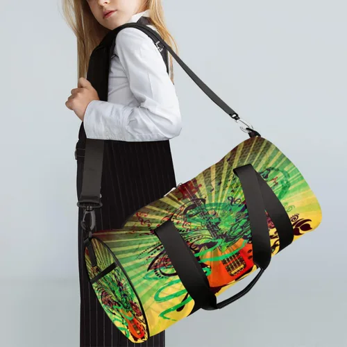 Miniatura 3 de Grunge - Bolsa de lona musical retro con correa de hombro desmontable, bolsa deportiva para gimnasio, bolsa deportiva para estudiantes, 17.6 x 9 x 9