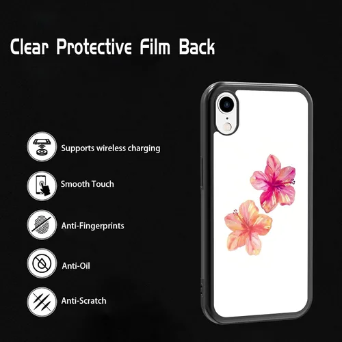 Miniatura 3 de Funda de teléfono de playa de verano a prueba de golpes y protectora con hibisco, bonitas fundas de teléfono para iPhone XR jamaica (Hibiscus Flower)