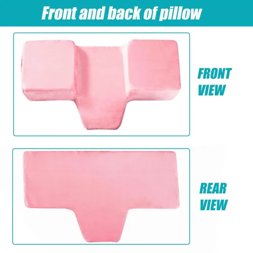 Miniatura 3 de Almohada de extensión de pestañas de salón de belleza, almohada de espuma viscoelástica con funda de almohada de terciopelo, curva ergonómica que
