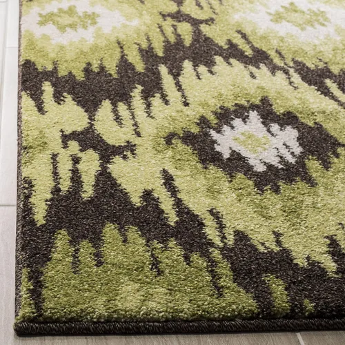 Miniatura 4 de SAFAVIEH Retro Collection - Alfombra decorativa de 3 x 5 pies, marrón oscuro y azul, diseño abstracto moderno, no desprende pelusa y de fácil