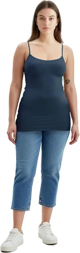 Miniatura 176 de Emmalise Camisola larga casual básica para mujer, con tirantes ajustables, top en capas