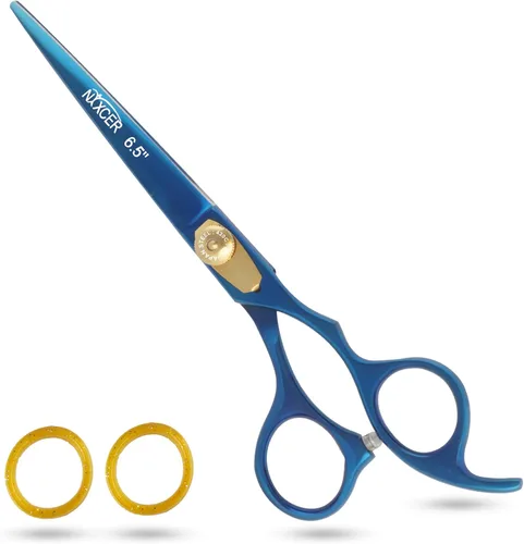 Miniatura 12 de Tijeras de corte de pelo – Serie de tijeras de afeitar afiladas – 6.5 pulgadas con ajuste fino – Tijeras de pelo de acero inoxidable profesionales