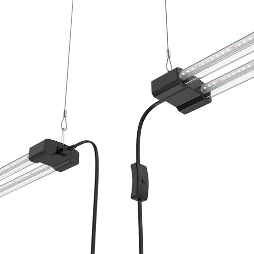 Miniatura 3 de DYMOND BoostGro - Luz LED de crecimiento de espectro completo 5000K luz diurna + 660 nm rojo enlazable para plantas de interior (3 pies, negro)