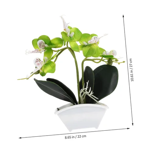 Miniatura 7 de Flor de seda falsa decorativa de Phalaenopsis para decoración de plantas de mesa, orquídea de seda artificial, mini orquídea para eventos