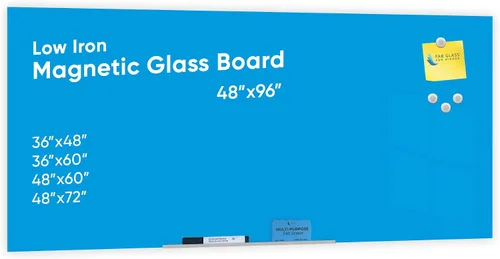 Miniatura 37 de Fab Glass and Mirror - Pizarrón magnético de vidrio con borrador, Negro