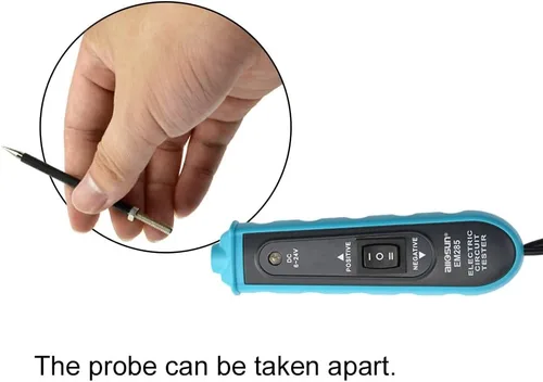 Miniatura 8 de allsun Probador profesional de circuitos automotrices, buscador de cortocircuitos con alarma de zumbador y luz LED, sonda detector de potencia