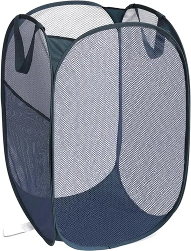 Miniatura 10 de Cestas plegables duraderas para lavandería, cesta desplegable resistente a desgarros para lavandería, cesta de ropa plegable con asas de transporte