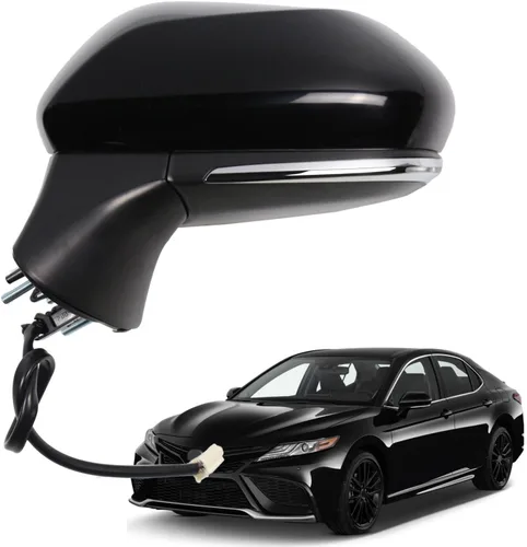 Miniatura 10 de Espejo lateral para Toyota Camry 2018 2019 2020 2021 2022 2023 2024 Power+lámpara+calor+monitor de punto ciego, 7 pines, lado derecho del pasajero