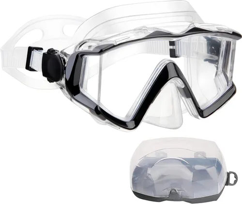 Miniatura 21 de Máscara de buceo Anti-niebla Natación Snorkel máscara adecuada para adultos Buceo Natación Snorkel Gafas Máscaras Lentes negro-azul