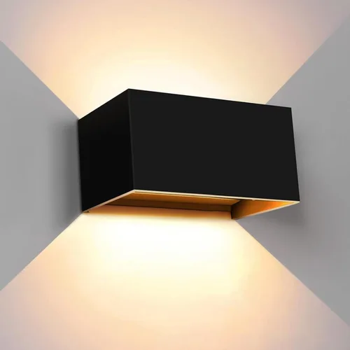 Kawell Lámpara de pared moderna de 12 W, lámpara de pared LED de ángulo de haz ajustable, lámpara de pared de aluminio para interiores y exteriores,