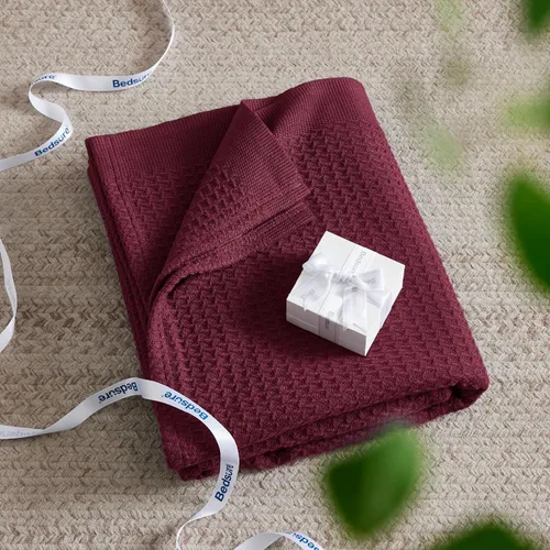 Miniatura 51 de Bedsure Gentlesoft - Manta de 100% algodón tamaño Twin XL para dormitorio universitario - Transpirable y suave, manta Twin de tejido waffle para 01