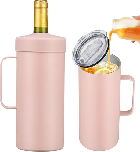 Miniatura 11 de Enfriador de Vino para Una Sola Botella de Acero Inoxidable, Enfriador sin Hielo, Botella de Vino Aislada, Mantiene el Vino Frío hasta 6 Horas, Se