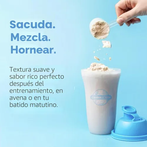 Miniatura 5 de Polvo de proteína vegana orgánico con vitaminas y probióticos; batido de proteínas puro, sin azúcar, chocolate, bandeja de 10 porciones