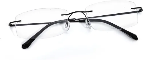 Miniatura 7 de IGnaef Gafas rectangulares sin montura con bloqueo de luz azul para mujer, a la moda, sin receta, para oficina, sin marco, sin marco BL1230