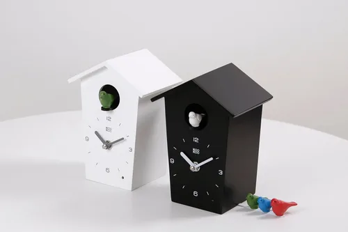 Miniatura 7 de KOOKOO Birdhouse Mini - Reloj de cuco moderno con 12 canciones naturales de pájaros o llamada de cuco