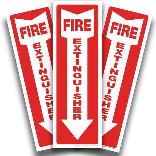 Miniatura 9 de iSYFIX Letrero para extintor de incendios – Paquete de 2 carteles reflectantes de aluminio 040 100% libre de óxido, laminado para máxima resistencia