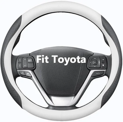 Miniatura 8 de HAOTULE Funda de Volante de Cuero Nappa Elegante y delgada, para conversión interior del volante de Toyota (Negro)