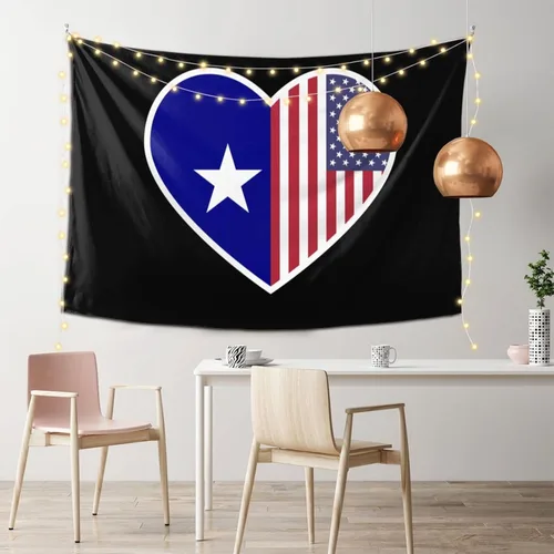 Miniatura 2 de LIFANGMI I Love America And Bonnie Blue Flag Tapestry Wall Hanging 60x40 Inch Bedroom Living Room Dormitory Home Decoration Wall Tapestry